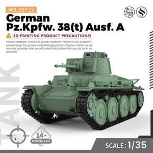 SSMODEL SS35722 1/35 Kit Modelo Militar Alemán Pz.Kpfw. 38(t) Ausf. A WAR WoT - Imagen 1 de 10
