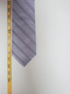 Jos A Bank Men’s Repp Tie Signature Collection Purple Gray Black Stripes 58"×3.5 - Picture 1 of 12