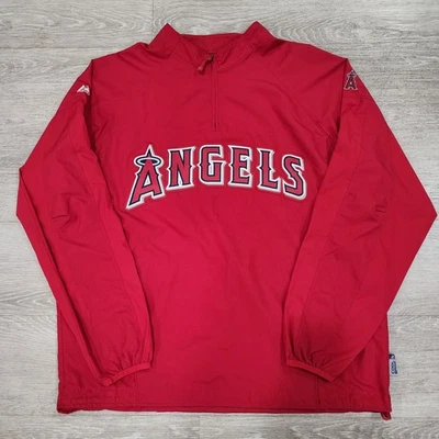 Los Angeles Angels Majestic Cool Base Authentic Collection 1/4 Zip Pullover XL - Image 1 of 4