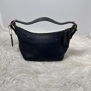 Coach Vintage Legacy West Demi Pouch Hobo Baguette Swing Bag Navy Blue 9844 - Picture 1 of 22