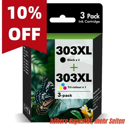 1-3x Druckerpatronen Für HP 303 XL Envy Photo 6230 7200 7220 e 7830 7900 Tango X - Bild 1 von 4