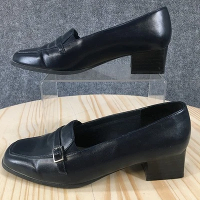 Soft Style by Hush Puppies Shoes Womens 7 M Black Loafer Slip On Comfort Leather - Image 1 of 4