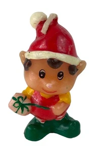 Vintage Russ Berrie Miniature Candle Christmas Elf Decor Retro - Picture 1 of 7