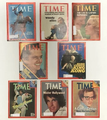 8 TIME MAGAZINE 1969 - 1979 Cover Issue HOLLYWOOD MEN Actor Movie TRAVOLTA ALLEN - Image 1 of 4