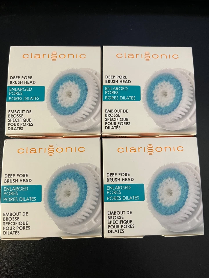 Paquete de 4 cabezales de cepillo de repuesto Clarisonic DEEP PORE Mia2 Aria Plus Smart Profile Foto 1 de 1