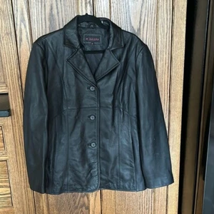 M. Julian Genuine Leather Jacket Coat Blazer Lined Winter Button Closure XL - Picture 1 of 3