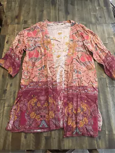 Soft surroundings open front kimono size xl boho - Picture 1 of 5