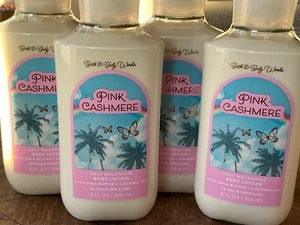 4 (FOUR) PINK CASHMERE Shea, Coconut Oil & Vita E 8oz LOTION Bath and Body Works - Picture 1 of 2