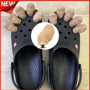 1-10PCS 3D Funny Toe Shoe Charms Big Toe Croc Charm with Hairy for Women Men - Picture 1 of 19