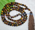 Multi-color Tiger's Eye Tibet Buddhist 108 Prayer Beads Mala Necklace meditation
