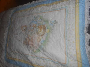 Vintage Baby Crib Quilt Blanket 45”x36” - Picture 1 of 2