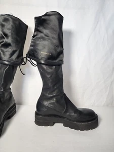 Stuart Weitzman Chalet City Lug Sole Over-the-Knee Boot – Black – Size 7.5 - Picture 1 of 11
