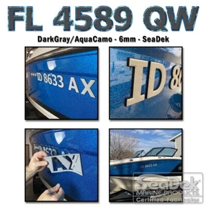 SeaDek erhöhte 3" Bootsregistrierungsnummern Set | Peel & Stick Installation - DG/AQ - Bild 1 von 8