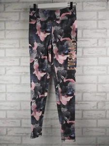Everlast womens 3/4 tights grey pink floral print 10 active wear - Picture 1 of 8