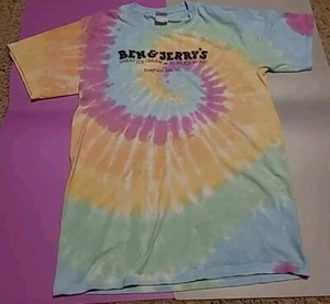 Tie Dye Vintage Ben And Jerry's Ice Cream Emerald Isle NC Tshirt Small - Bild 1 von 5