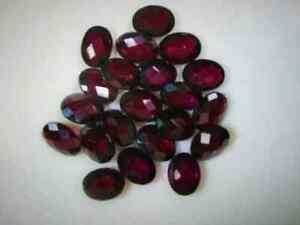 GREAT LOT Natural GARNET 6X8 mm TO 10X14 mm OVAL CHECKER CUT Loose Gemstone