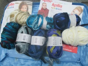 Katia Triana Lux Flounce Ondas Knit Crochet Frilly Mesh Web Yarn lot - Picture 1 of 8