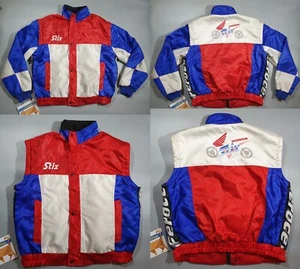 Giacca Bomber Honda Stix Vintage Motorsport Racing Transformer Feroce Taglia L - Foto 1 di 14