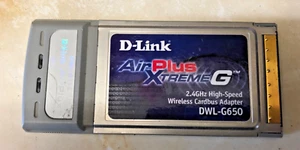 D-Link AirPlus XtremeG+ Cardbus Wireless Adapter DWL-G650+ 2.4GHz PC Card - Photo 1/2