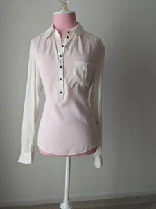 Blusa Henley de seda rompecabezas marfil talla: 12 - Imagen 1 de 12