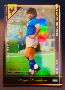 2017-18 Panini WCCF HOLE Legend Diego Maradona SSC Napoli refractor card RARE - Picture 1 of 1