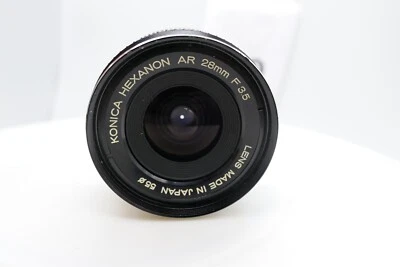 Konica Hexanon 28mm f3.5 AR Mount Lens  + filter + a cap also  vgc optics clear - Image 1 of 4