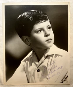 Danny Richards Jr. Autographed Photo 8x10 B&W Child Actor Leave it to the Beaver - Picture 1 of 2