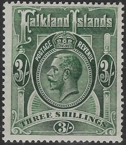 FALKLAND Is. 1921-28. 3/- SLATE-GREEN MNH. SG. 80. (9486) - Picture 1 of 2