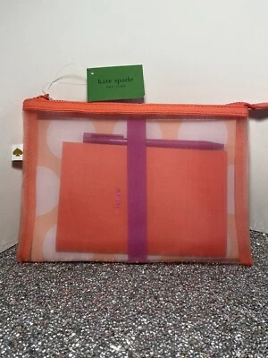 Kate Spade New York Peach Jumbo Dot Jotter Pouch, Notebook & Pen - Image 1 of 4