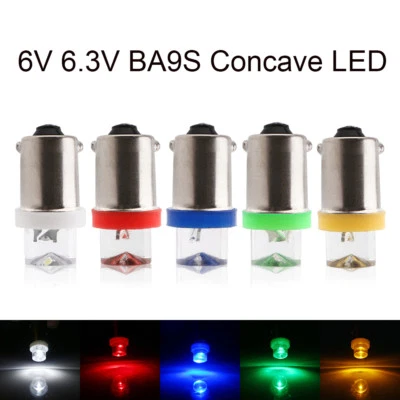 100Pcs DC 6V 6.3V T11 BA9S T4W LED 1 SMD Concave Led Bulb Light Battery Car Lamp - Image 1 of 4