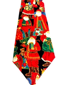 Santa Claus Men's Tie Made Especially for You Lorene Christmas Tie Holiday Tie - Picture 1 of 4