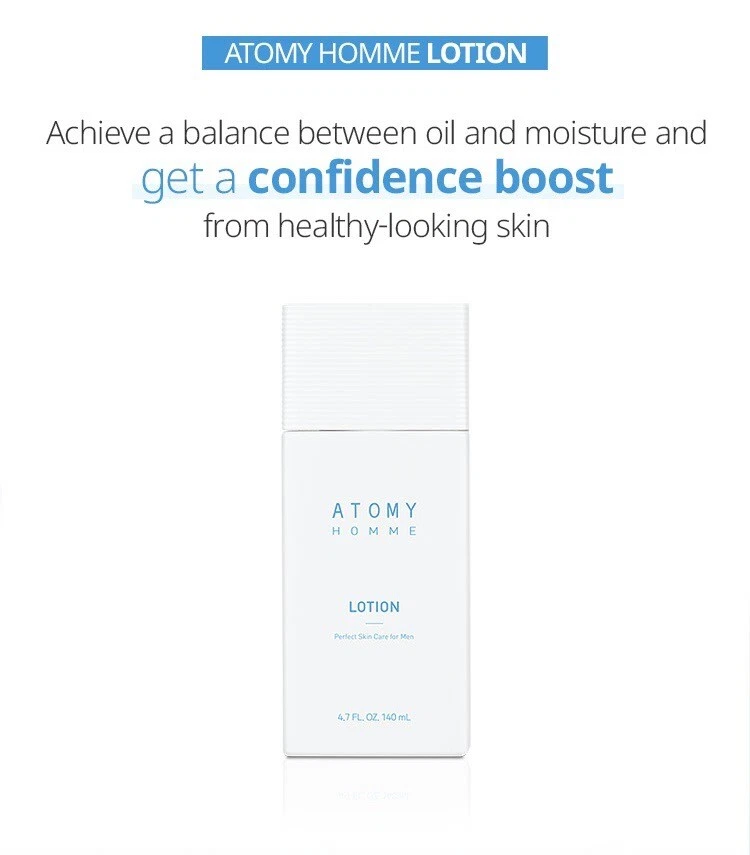 Atomy Homme Loción 140 ml Hidratante Antiadherente Revitalizar Corea Belleza Cuidado de la Piel Foto 1 de 4