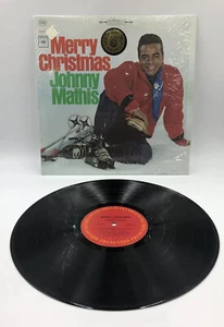 Merry Christmas Johnny Mathis LP Columbia Stereo Shrink NM - Imagen 1 de 7