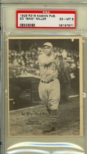 1929 R316 Kashin Publications ED "BING" MILLER Philadelphia Athletic PSA EX/MT 6
