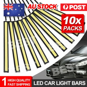 10X 12V Waterproof White DRL LED Strip Lights Bars Camping Caravan Boat Car COB - Picture 1 of 12