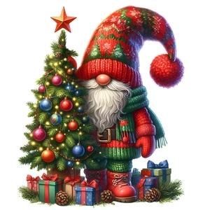 Weihnachtskarte Weihnachtswichtel und Baum Weihnachtskarte - 10 Weihnachtskarten & Umschläge - Bild 1 von 4