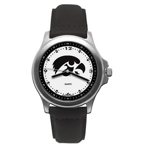 Univ Of Iowa Woman's Rookie Watch With Black Strap Cover