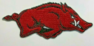 ARKANSAS RAZORBACK patch Univ. of Ark. 3.75" wide iron-on patch arkansas patch - Picture 1 of 5