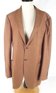 Arnold Brant 100% Cashmere Carmel Brown Blazer Jacket 42 Reg Herringbone Canada - Picture 1 of 9