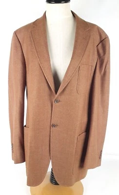 Arnold Brant 100% Cashmere Carmel Brown Blazer Jacket 42 Reg Herringbone Canada - Image 1 of 4