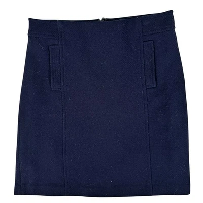Falda para mujer Talbots azul marino frente plano hasta la rodilla lana línea A talla 6 Foto 1 de 4