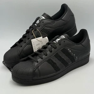 Adidas Originales Superstar ADV x Unity Cuero UK10 Entrenadores Triple Negro - Imagen 1 de 8