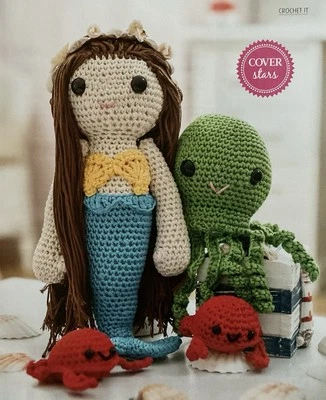 Crochet Pattern Seaside Pals - Mermaid - Crab - Octopus Amigurumi Toys - Image 1 of 2