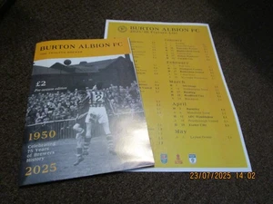 BURTON ALBION v SHEFFIELD UNITED 2025/26 PRE-SEASON FRIENDLY JULY 22nd - Picture 1 of 1