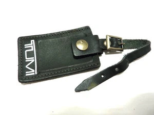 Etiqueta de equipaje de cuero Tumi OEM - negra - Imagen 1 de 3