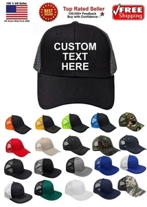 Personalized Embroidered Text Unisex Trucker Cap, Adjustable Hat, Custom Text - Picture 1 of 79