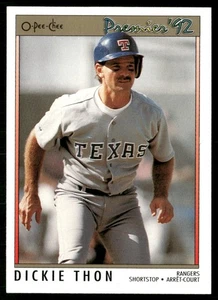1992 O-PEE-CHEE PREMIER DICKIE THON TEXAS RANGERS #19 - Picture 1 of 2