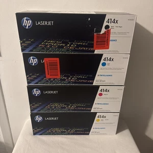 HP 414X HIGH YIELD TONER CARTRIDGE 4 PACK Black/Cyan/Magenta/Yellow Hp LaserJET - Picture 1 of 16