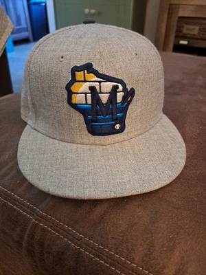 Milwaukee Brewers New Era Fitted Baseball Cap - Image 1 of 4