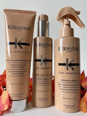 Juego de peinado KERASTASE Curl Manifesto para todo cabello rizado﻿ Suaviza/Mejora el rizo Foto 1 de 4
